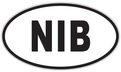 NIB - 3 Letter Initials Oval Sticker