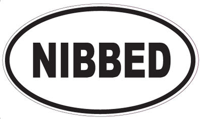 NIBBED - Oval Sticker