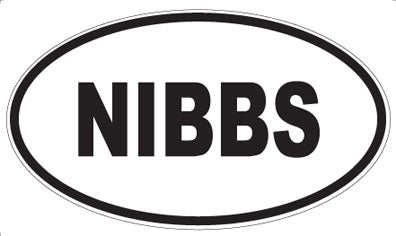 NIBBS - Oval Sticker