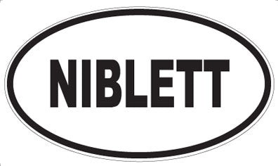 NIBLETT - Oval Sticker
