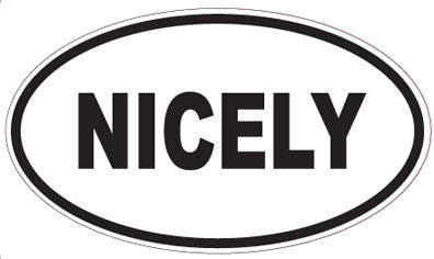 NICELY - Oval Sticker