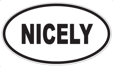NICELY - Oval Magnet