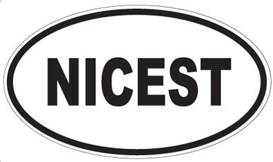 NICEST - Oval Sticker