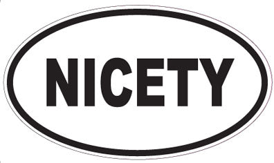 NICETY - Oval Sticker