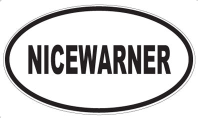NICEWARNER - Oval Sticker