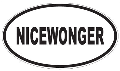 NICEWONGER - Oval Magnet