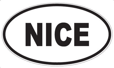 NICE - Oval Magnet