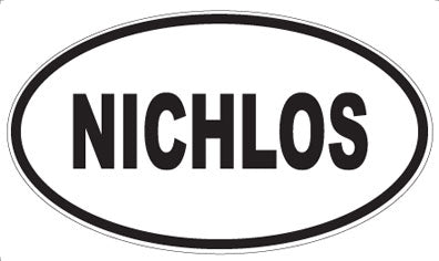 NICHLOS - Oval Magnet