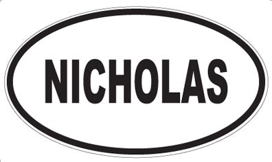 NICHOLAS - Oval Sticker