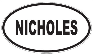 NICHOLES - Oval Sticker