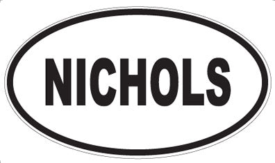 NICHOLS - Oval Sticker