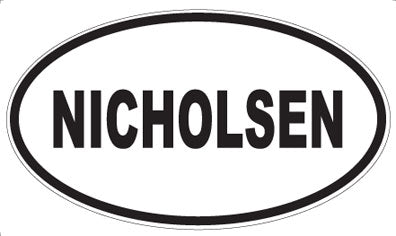 NICHOLSEN - Oval Sticker