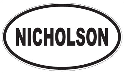 NICHOLSON - Oval Magnet