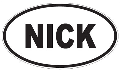 NICK - Oval Sticker