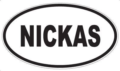 NICKAS - Oval Sticker