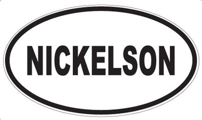 NICKELSON - Oval Sticker