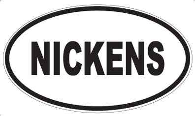 NICKENS - Oval Sticker