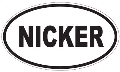 NICKER - Oval Sticker