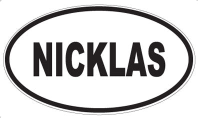 NICKLAS - Oval Sticker