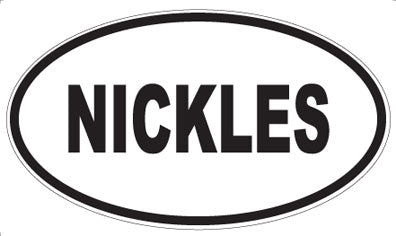 NICKLES - Oval Sticker