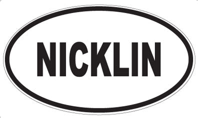NICKLIN - Oval Magnet