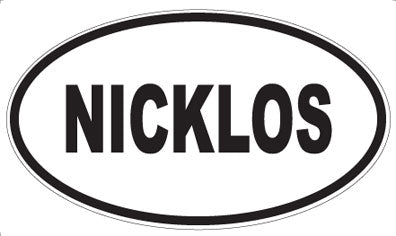 NICKLOS - Oval Magnet