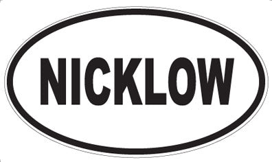 NICKLOW - Oval Magnet