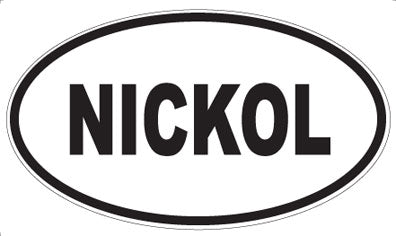 NICKOL - Oval Sticker
