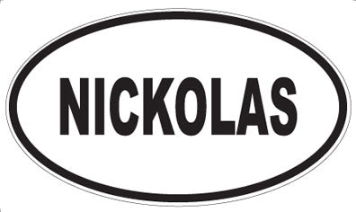 NICKOLAS - Oval Sticker