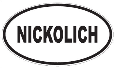 NICKOLICH - Oval Sticker