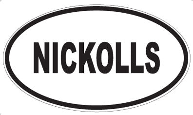 NICKOLLS - Oval Sticker