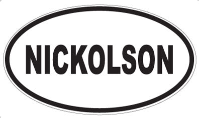 NICKOLSON - Oval Sticker