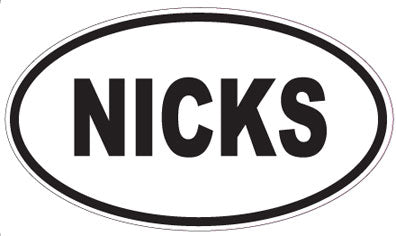 NICKS - Oval Magnet
