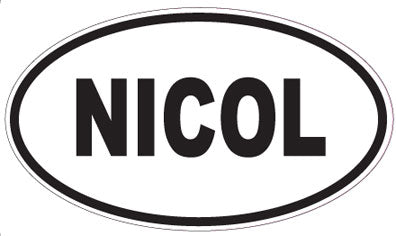 NICOL - Oval Sticker