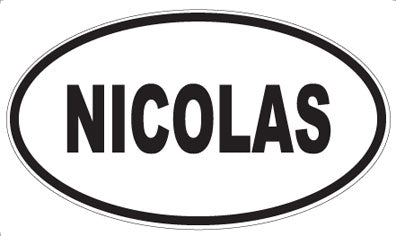 NICOLAS - Oval Magnet