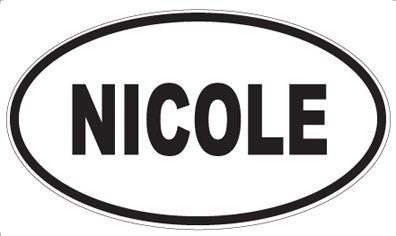 NICOLE - Oval Sticker