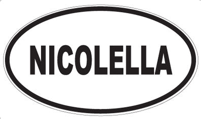 NICOLELLA - Oval Sticker