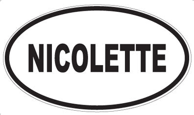 NICOLETTE - Oval Sticker