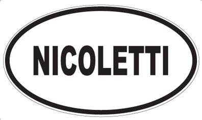 NICOLETTI - Oval Sticker