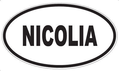 NICOLIA - Oval Sticker