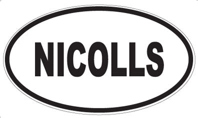 NICOLLS - Oval Sticker