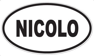 NICOLO - Oval Sticker