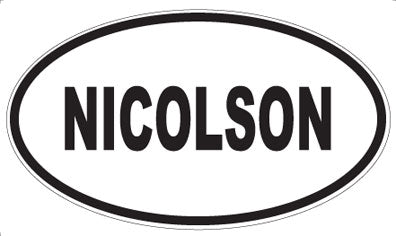 NICOLSON - Oval Sticker