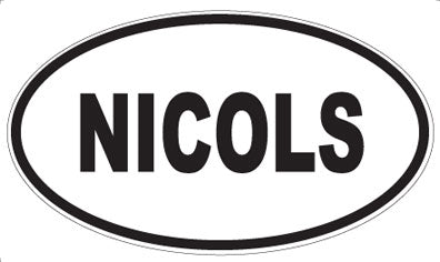 NICOLS - Oval Magnet