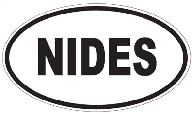NIDES - Oval Sticker