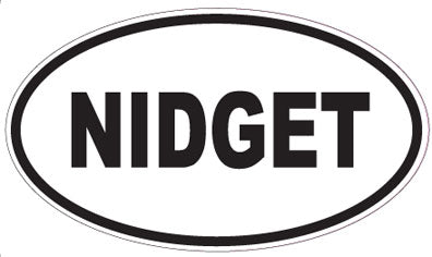NIDGET - Oval Sticker