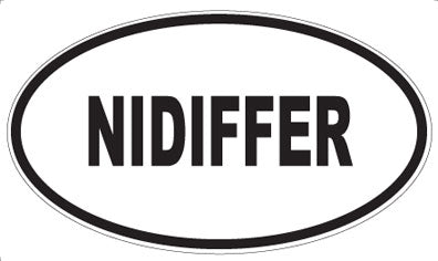 NIDIFFER - Oval Sticker