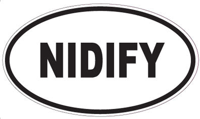 NIDIFY - Oval Sticker