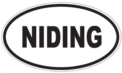 NIDING - Oval Sticker