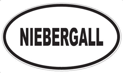 NIEBERGALL - Oval Sticker